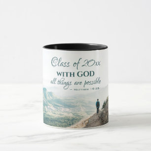 Mit Gott sind alles Mögliche Bibel Abschluss Tasse