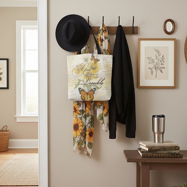 Mit Gott Sonnenblumen und Schmetterling (Von Creator hochgeladen)