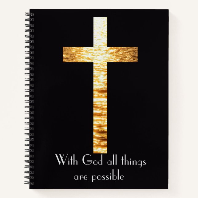Mit Gott Spiralblock Journal Notizbuch (Vorderseite)