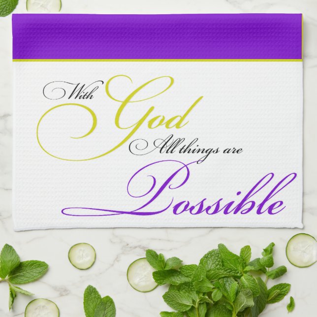 Mit Gotthandtuch Geschirrtuch (Gefaltet)