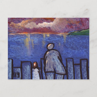 MIT GRANDAD AUF DER SONNE POSTKARTE