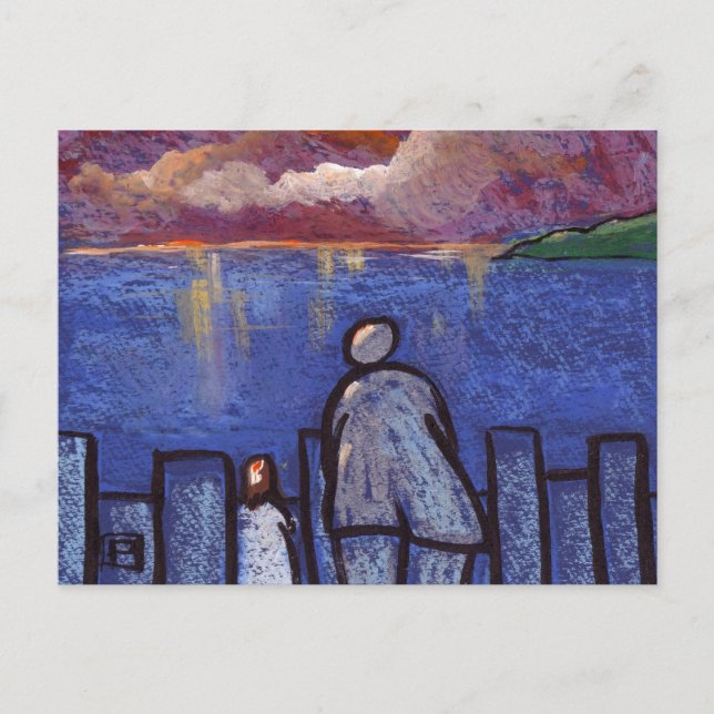 MIT GRANDAD AUF DER SONNE POSTKARTE (Vorderseite)