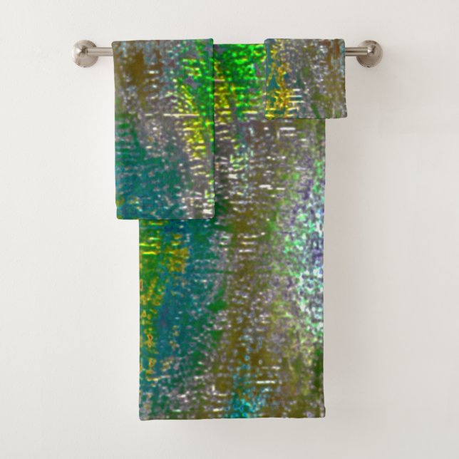 Mit Grooves gefärbt und farbig gebrannt Badhandtuch Set (Insitu)