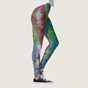 Mit Grooves gefärbt und farbig gebrannt Leggings
