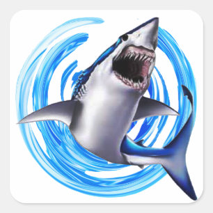 MIT GROSSER KRAFT QUADRATISCHER AUFKLEBER