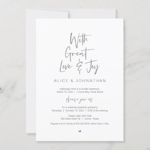 Mit großer Liebe und Freude, Hochzeitsessen Einladung