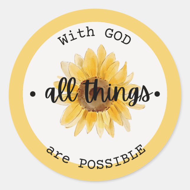 mit gutem aller möglichen Sachen runder Aufkleber (Vorderseite)