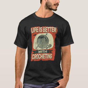 mit Häkelnde Frauen Häkeln vintage T-Shirt