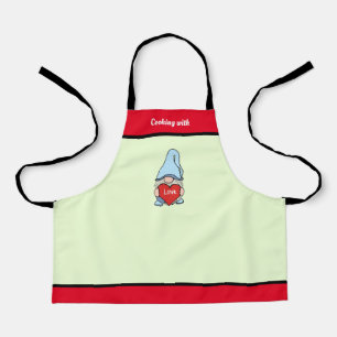 Mit Herz-Over-Print-Schürze erhalten Schürze