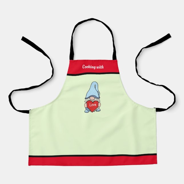 Mit Herz-Over-Print-Schürze erhalten Schürze (Vorderseite)
