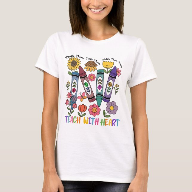 Mit Herz unterrichten  T-Shirt (Vorderseite)