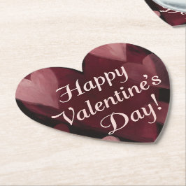 Mit Herzen gefüllte Valentinstag-Grußkarte Untersetzer