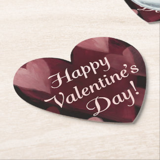 Mit Herzen gefüllte Valentinstag-Grußkarte Untersetzer