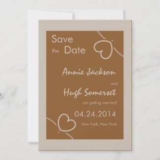 Mit Herzen getickt - Speichern Sie die Datumskarte Einladung