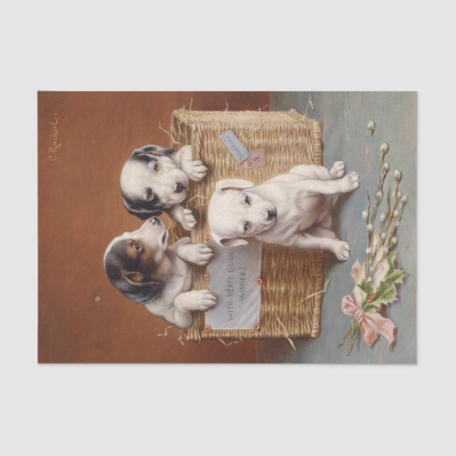 Mit herzlichen Wünschen von Carl Reichert Seidenpapier (Vorderseite)