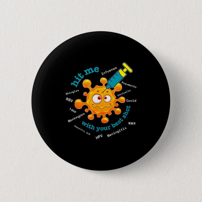 Mit Hit Shot Apotheker Apothekenhelfer Button (Vorderseite)