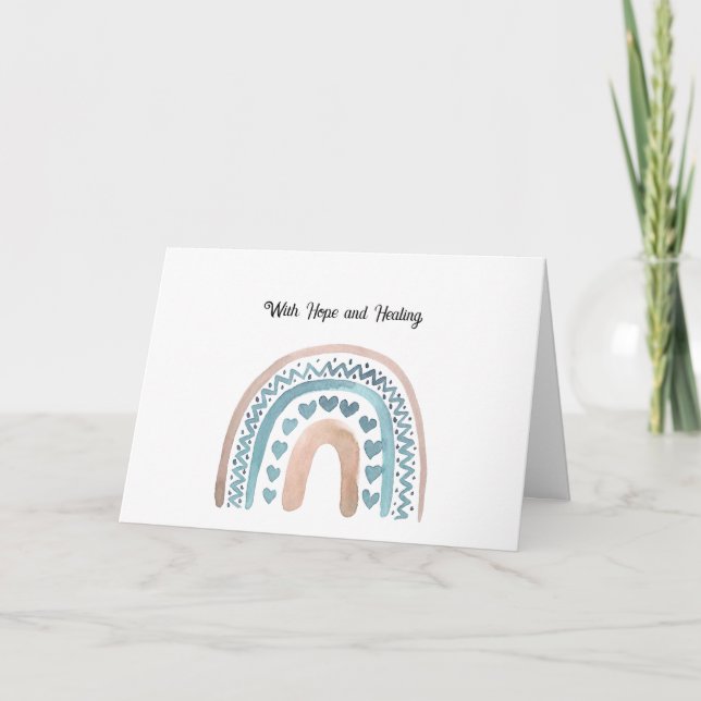 Mit Hoffnung und Heilung Dankeskarte (Vorderseite)