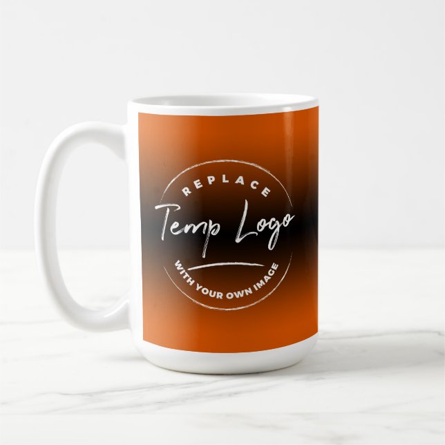 Mit Ihrem Firmenlogo, Orange Ombre Kaffeetasse (Links)