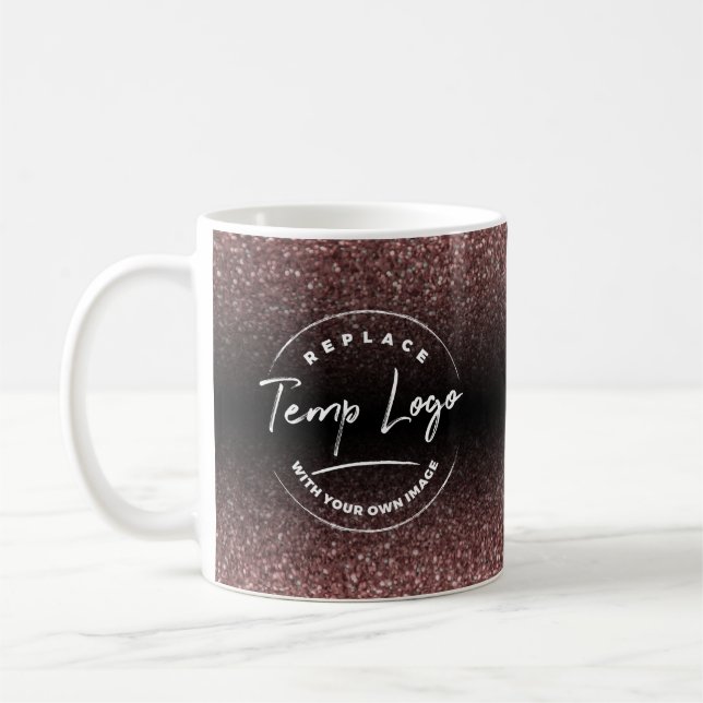 Mit Ihrem Firmenlogo, Rose Gold Ombre Kaffeetasse (Links)