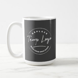 Mit Ihrem Firmenlogo versehen, dunkelgrau Kaffeetasse