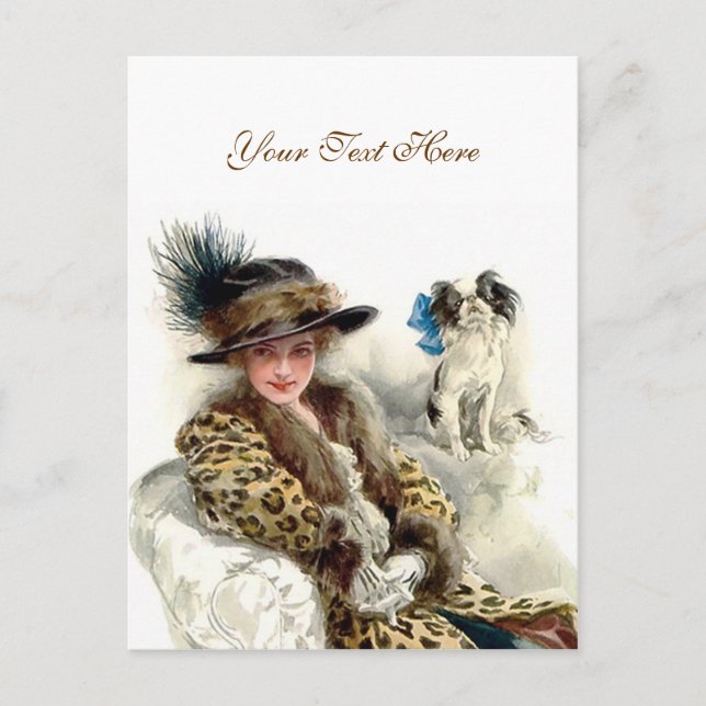 Mit ihrem Hund 2 Postkarte (Vorderseite)