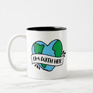 Mit ihrem umweltfreundlichen Icon Happy Earth Clip Zweifarbige Tasse