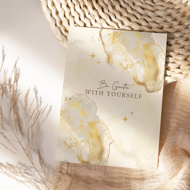 MIT IHRER GOLDENEN AFFIRMIATIONSKARTE GENTTIEREN MITTEILUNGSKARTE (Self-love positive golden affirmation card for boss girl  )
