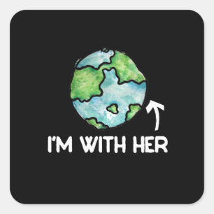 mit ihrer Wissenschaft Quadratischer Aufkleber