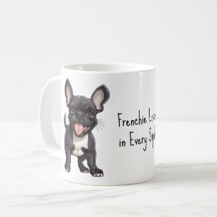 Mit individuellem Text, 🐶Frenchie-Welpe Kaffeetasse