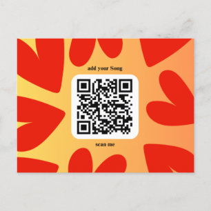 Mit individuellen persönlichen Song per QR-Code Postkarte