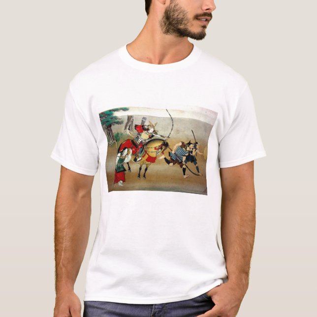 Mit Infanterie Samurai Angriff auf Pferde T-Shirt (Vorderseite)