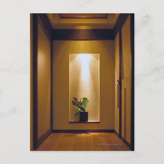 mit japanischem Stil und Blume Postkarte (Vorderseite)