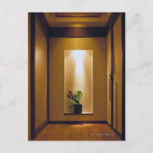 mit japanischem Stil und Blume Postkarte