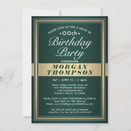 Mit jedem Grünen und Weißen Party am Geburtstag fa Einladung