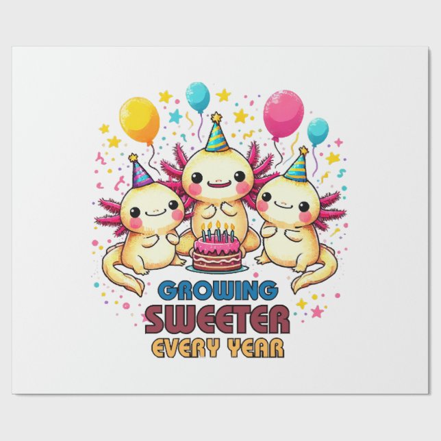 Mit jedem Jahr wird süßer Geschenkpapier (Flach)