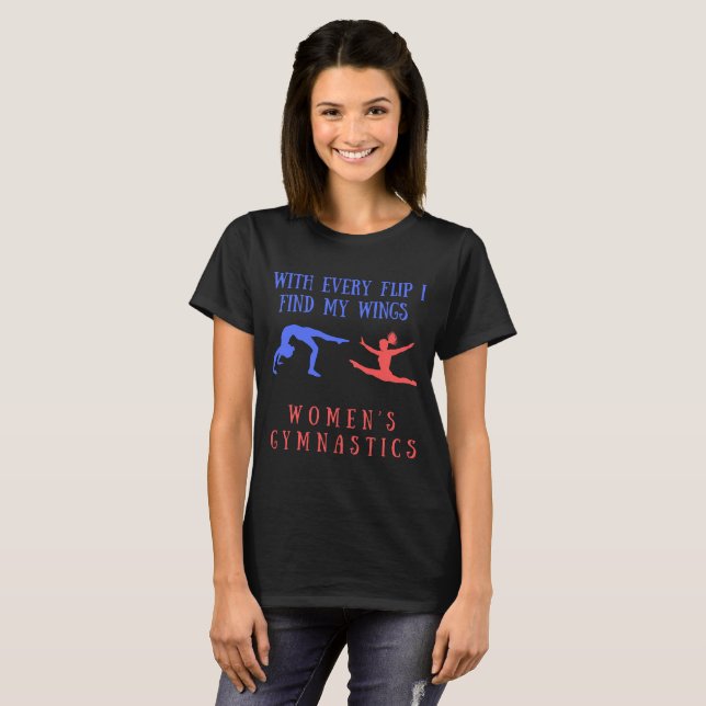 MIT JEDER GEDREHT FRAUEN GYMNASTIK T-Shirt (Vorne ganz)