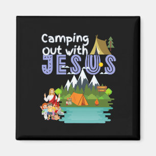 Mit Jesus campen Sommercamp Vbs christlich K Magnet
