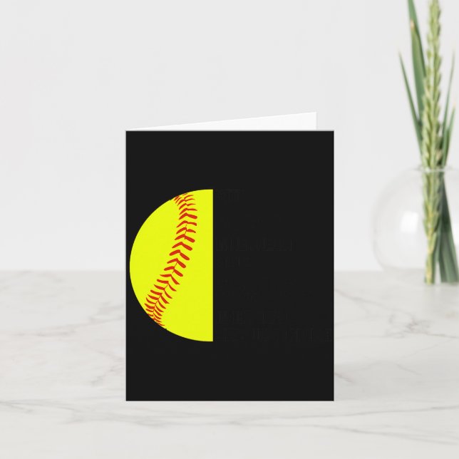 Mit Jesus in ihrem Herzen und einem Softball ist s Karte (Vorderseite)