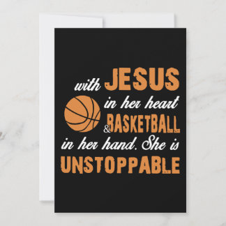 mit Jesus in ihren Basketball-T - Shirt
