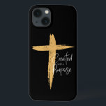 Mit Jesus kreiertes Gold-Kreuz Case-Mate iPhone Hülle<br><div class="desc">Gold Kreuz mit Jesus geschaffen mit einem Zweck iPhone 13 Fall. Goldener Farbstrich kreuz mit Jesus sanft eingebettet. Kalligrafie schrieb "Kreiert mit einem Zweck" an der Seite des goldenen Kreuzes. Zeigen Sie Ihr Vertrauen mit dieser starken ermutigenden Aussage.</div>