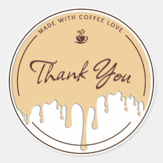 Mit Kaffee Liebe Gemacht Danke Aufkleber
