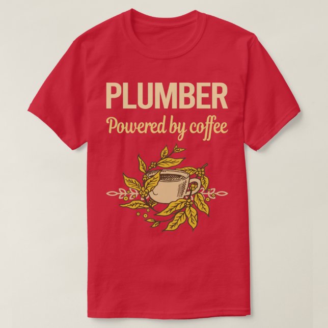 Mit Kaffeemaschine betrieben T-Shirt (Design vorne)