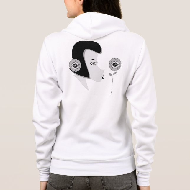 mit Kapuze Damen des Schweiss-Shirts zippered Hoodie (Rückseite)