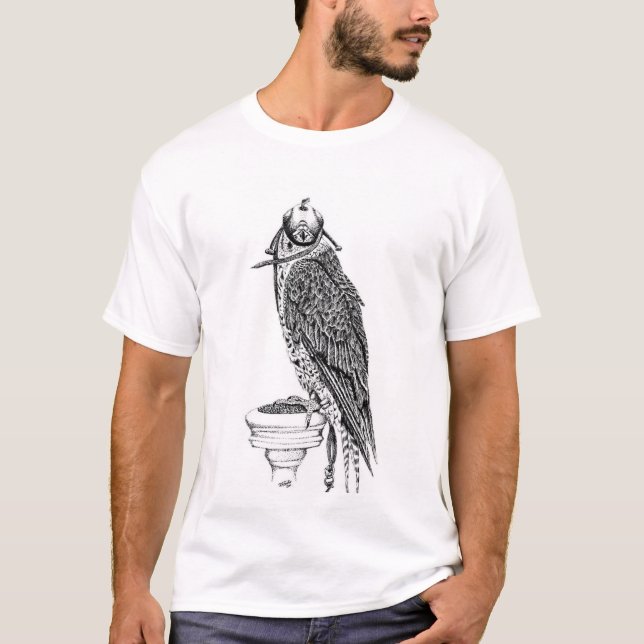 Mit Kapuze Falke-T-Shirt T-Shirt (Vorderseite)