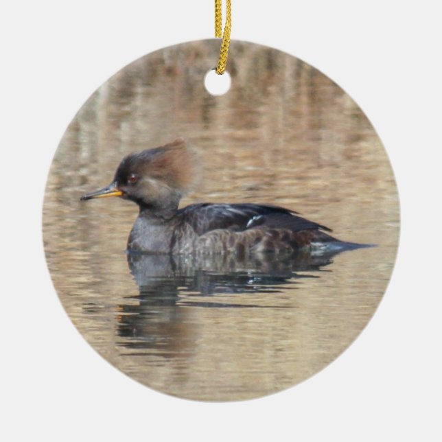 Mit Kapuze Merganser Keramikornament (Vorne)