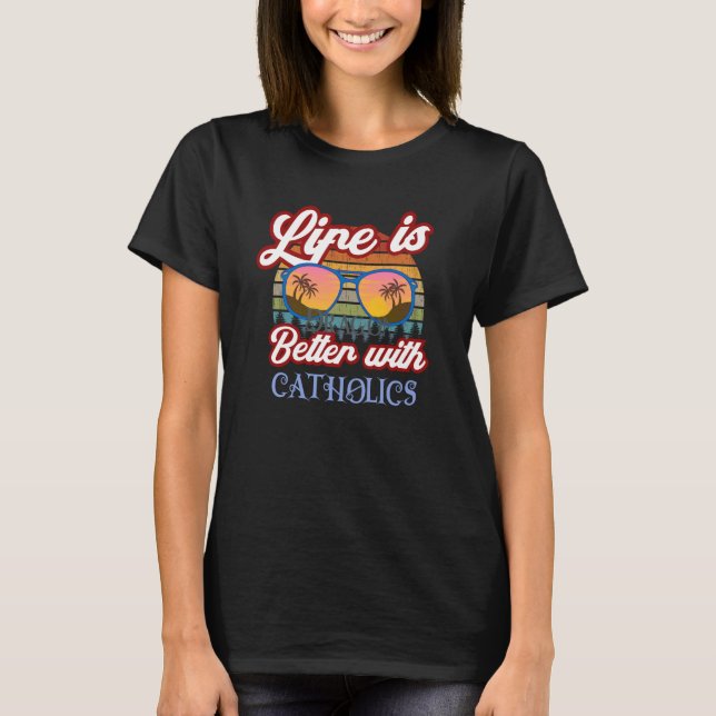 mit Katholiken traditionelles katholisches Gebet T-Shirt (Vorderseite)