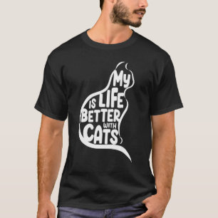 Mit Katzen Papa Mama Süße Katze Kätzchen T-Shirt