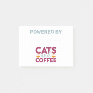Mit Katzen und Kaffee versorgt Post-it Klebezettel