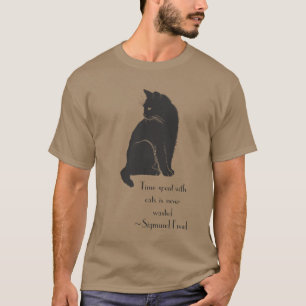 Mit Katzen verbrauchte Zeit ist nie verschwendet k T-Shirt