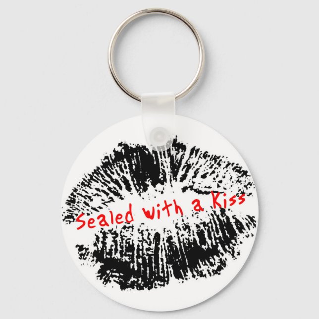 Mit Kiss versiegelt Schlüsselanhänger (Vorderseite)